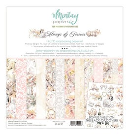 MINTAY MINTAY ALWAYS & FOREVER 12x12 COLLECTION PACK 12 SHEETS + BONUS CUTOUTS