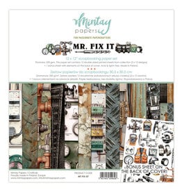 MINTAY MINTAY MR. FIX IT 12x12 COLLECTION PACK 12 SHEETS + BONUS CUTOUTS