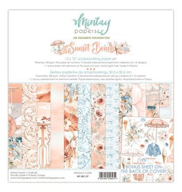 MINTAY MINTAY SUNSET BEACH COLLECTION PACK 12X12 12 SHEETS + BONUS CUTOUTS