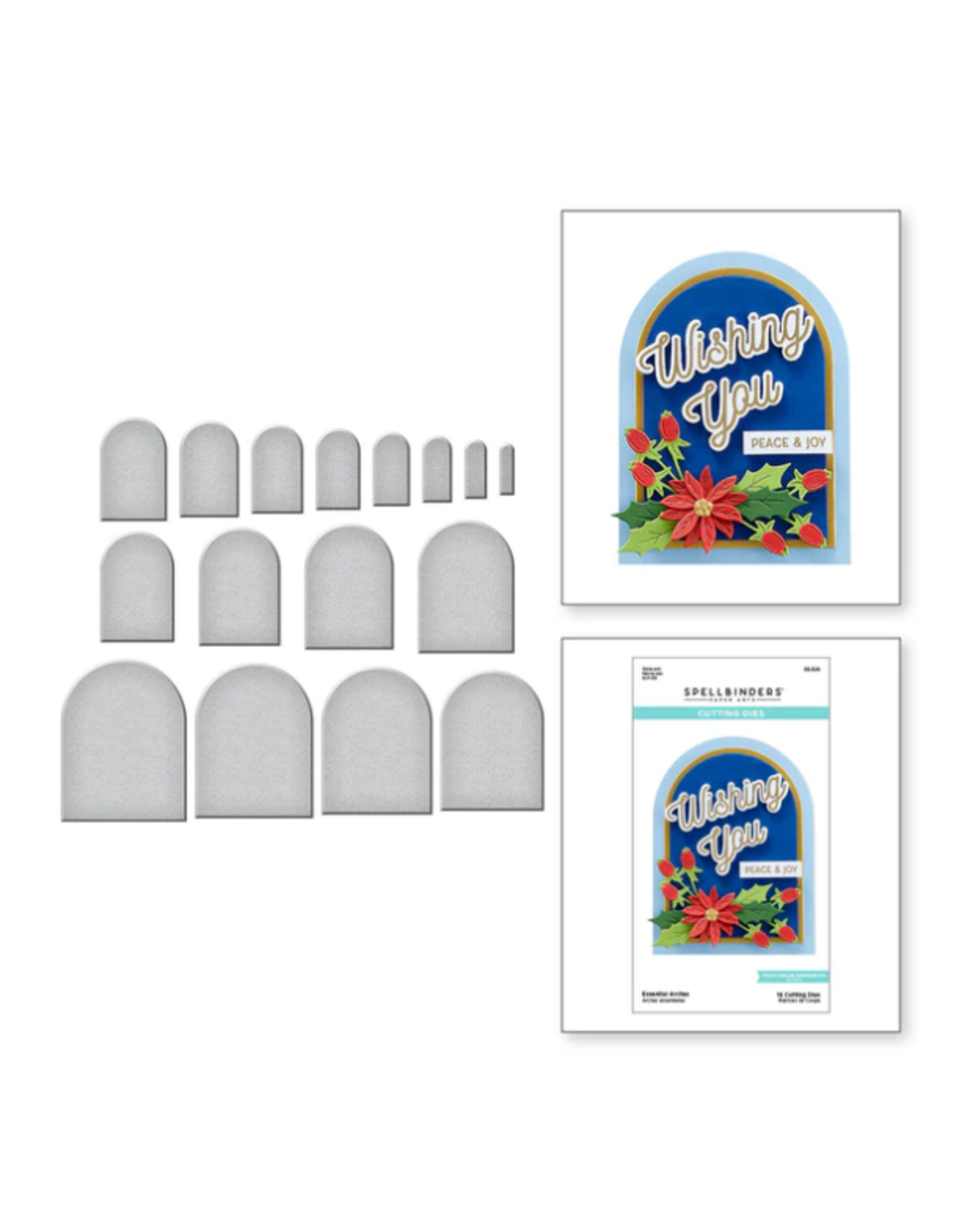 SPELLBINDERS SPELLBINDERS GLIMMER GREETINGS COLLECTION ESSENTIAL ARCHES ETCHED DIE SET