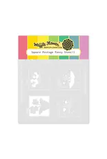 WAFFLE FLOWER WAFFLE FLOWER SQUARE POSTAGE PANSY STENCIL