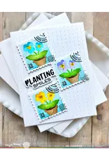 WAFFLE FLOWER WAFFLE FLOWER SQUARE POSTAGE PANSY STENCIL