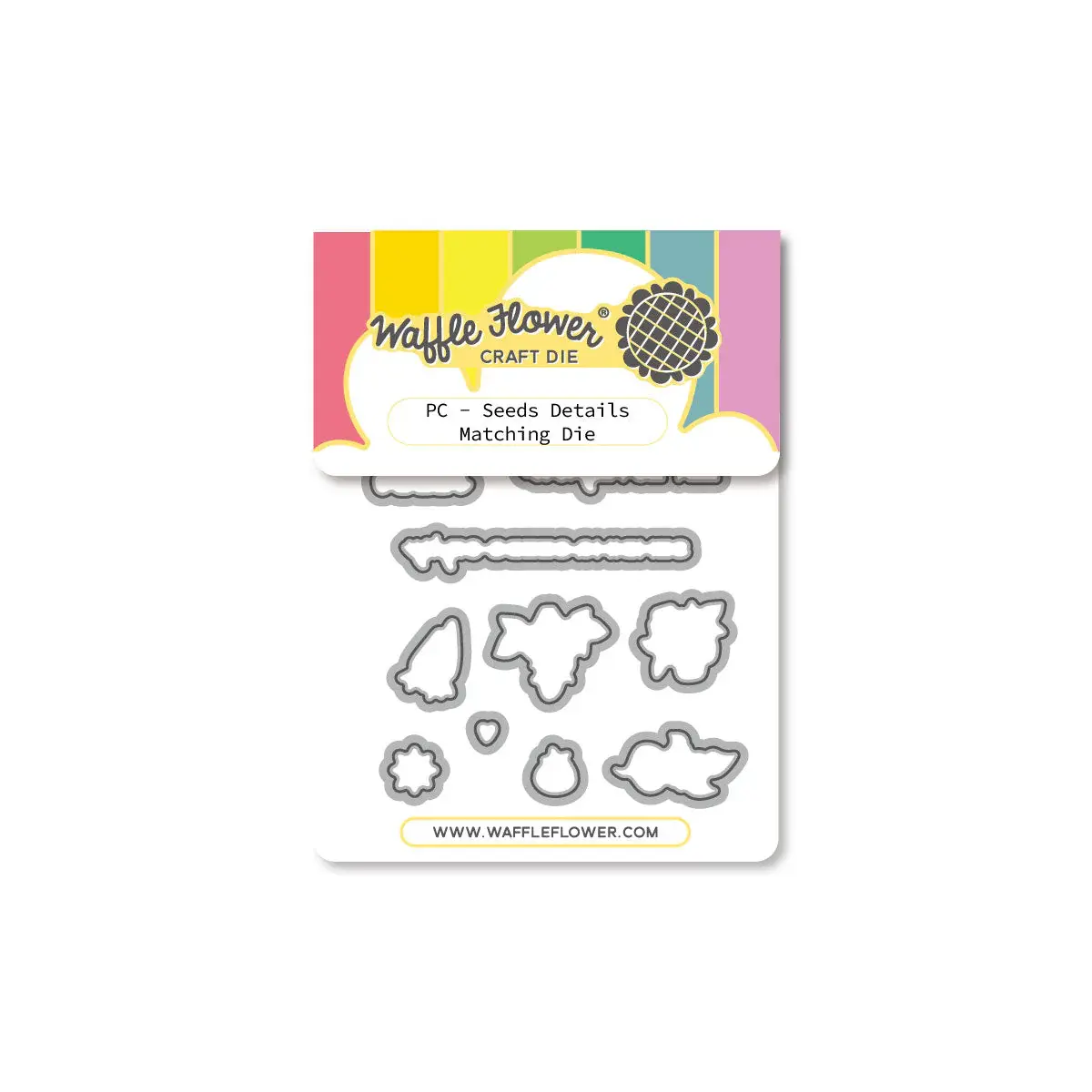 WAFFLE FLOWER WAFFLE FLOWER POSTAGE COLLAGE SEEDS DETAILS MATCHING DIE SET