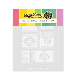 WAFFLE FLOWER WAFFLE FLOWER POSTAGE COLLAGE SEEDS STENCIL SET