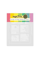 WAFFLE FLOWER WAFFLE FLOWER POSTAGE COLLAGE GARDENING STENCIL SET