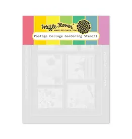 WAFFLE FLOWER WAFFLE FLOWER POSTAGE COLLAGE GARDENING STENCIL SET