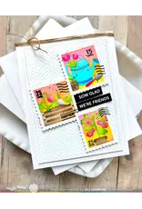 WAFFLE FLOWER WAFFLE FLOWER POSTAGE COLLAGE GARDENING STENCIL SET