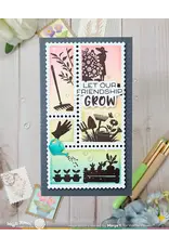 WAFFLE FLOWER WAFFLE FLOWER POSTAGE COLLAGE GARDEN SILHOUETTES CLEAR STAMP SET