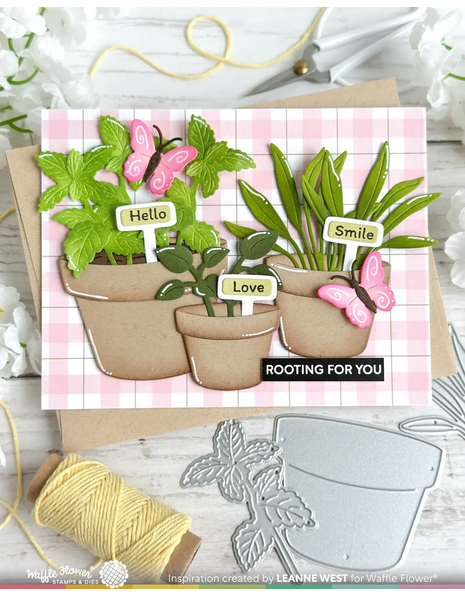 WAFFLE FLOWER WAFFLE FLOWER POSTAGE COLLAGE GARDEN CRITTERS DIE SET