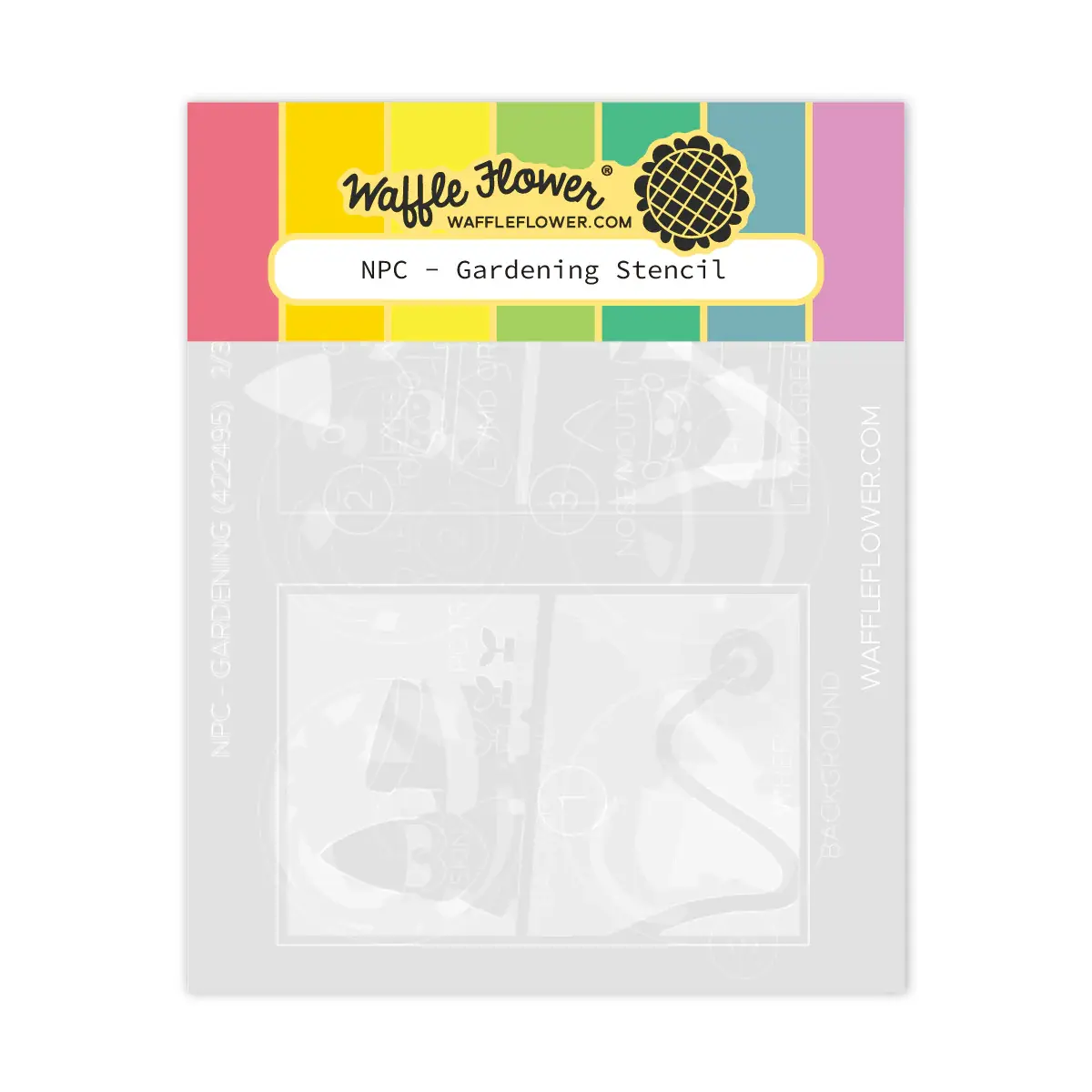 WAFFLE FLOWER WAFFLE FLOWER NPC GARDENING STENCIL SET