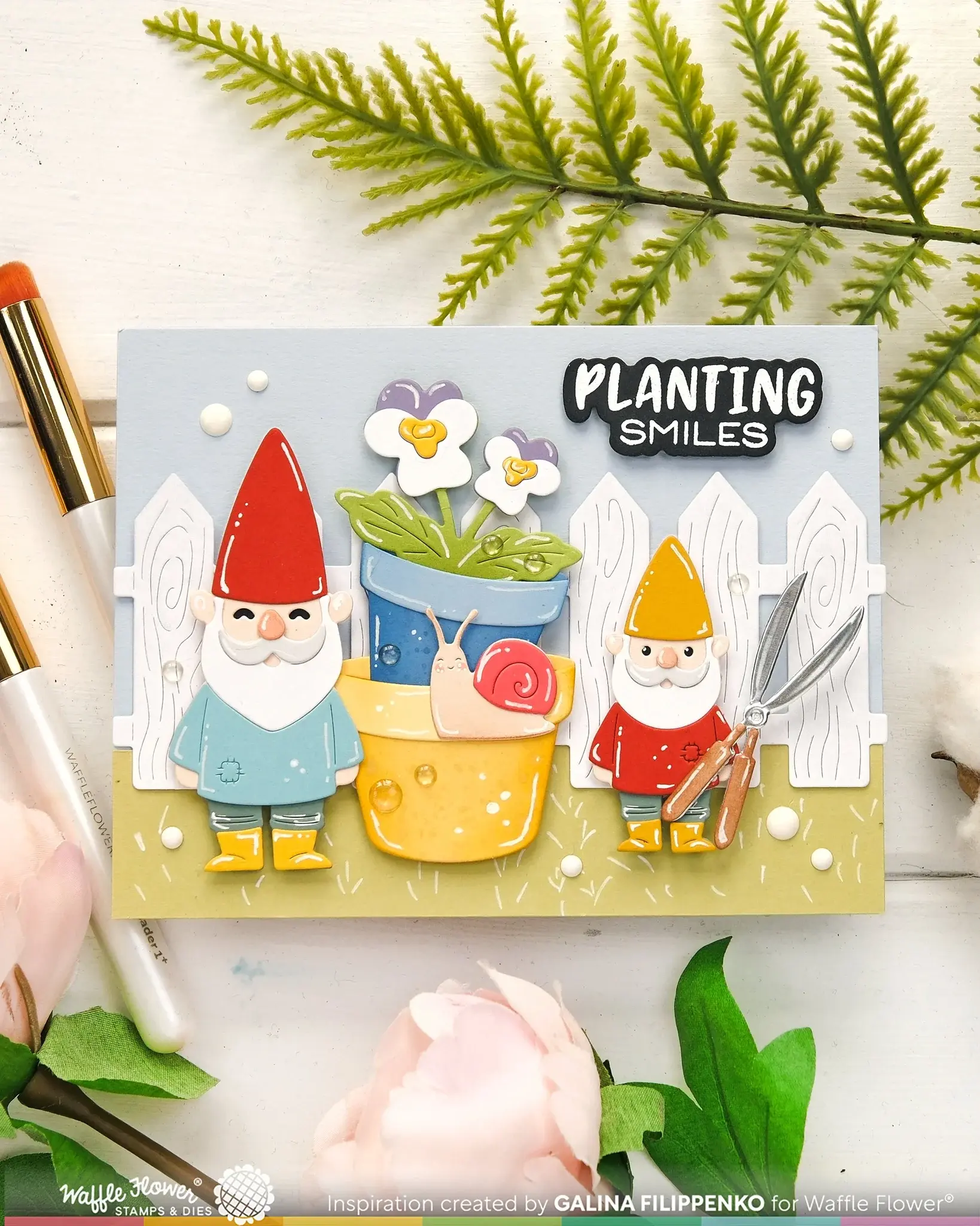 WAFFLE FLOWER WAFFLE FLOWER HAPPY GNOMES DIE SET