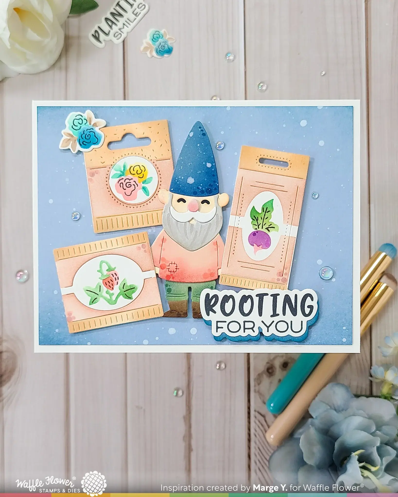 WAFFLE FLOWER WAFFLE FLOWER HAPPY GNOMES DIE SET