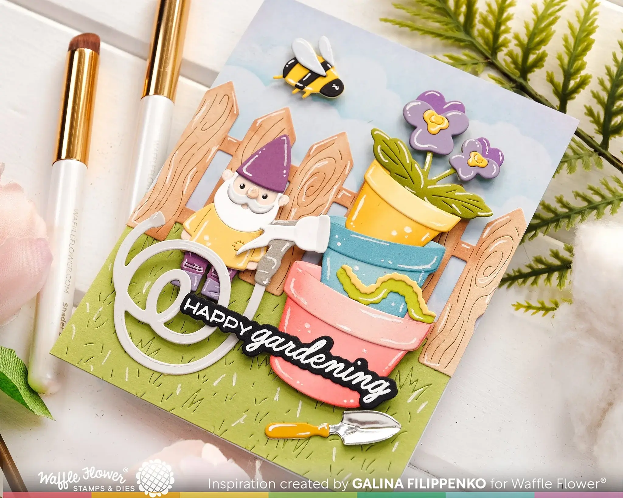 WAFFLE FLOWER WAFFLE FLOWER GARDEN BACKDROP DIE SET
