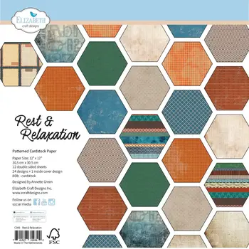 ELIZABETH CRAFT DESIGNS ELIZABETH CRAFT DESIGNS EVERYDAY MEMORIES REST & RELAXATION 12x12 PATTERENED PAPER PACK