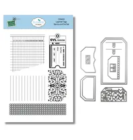 ELIZABETH CRAFT DESIGNS ELIZABETH CRAFT DESIGNS REST & RELAXATION LAYERED TAGS CLEAR STAMP AND DIE SET