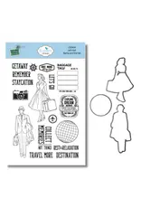 ELIZABETH CRAFT DESIGNS ELIZABETH CRAFT DESIGNS REST & RELAXATION LET'S GO! CLEAR STAMP AND DIE SET
