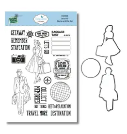 ELIZABETH CRAFT DESIGNS ELIZABETH CRAFT DESIGNS REST & RELAXATION LET'S GO! CLEAR STAMP AND DIE SET