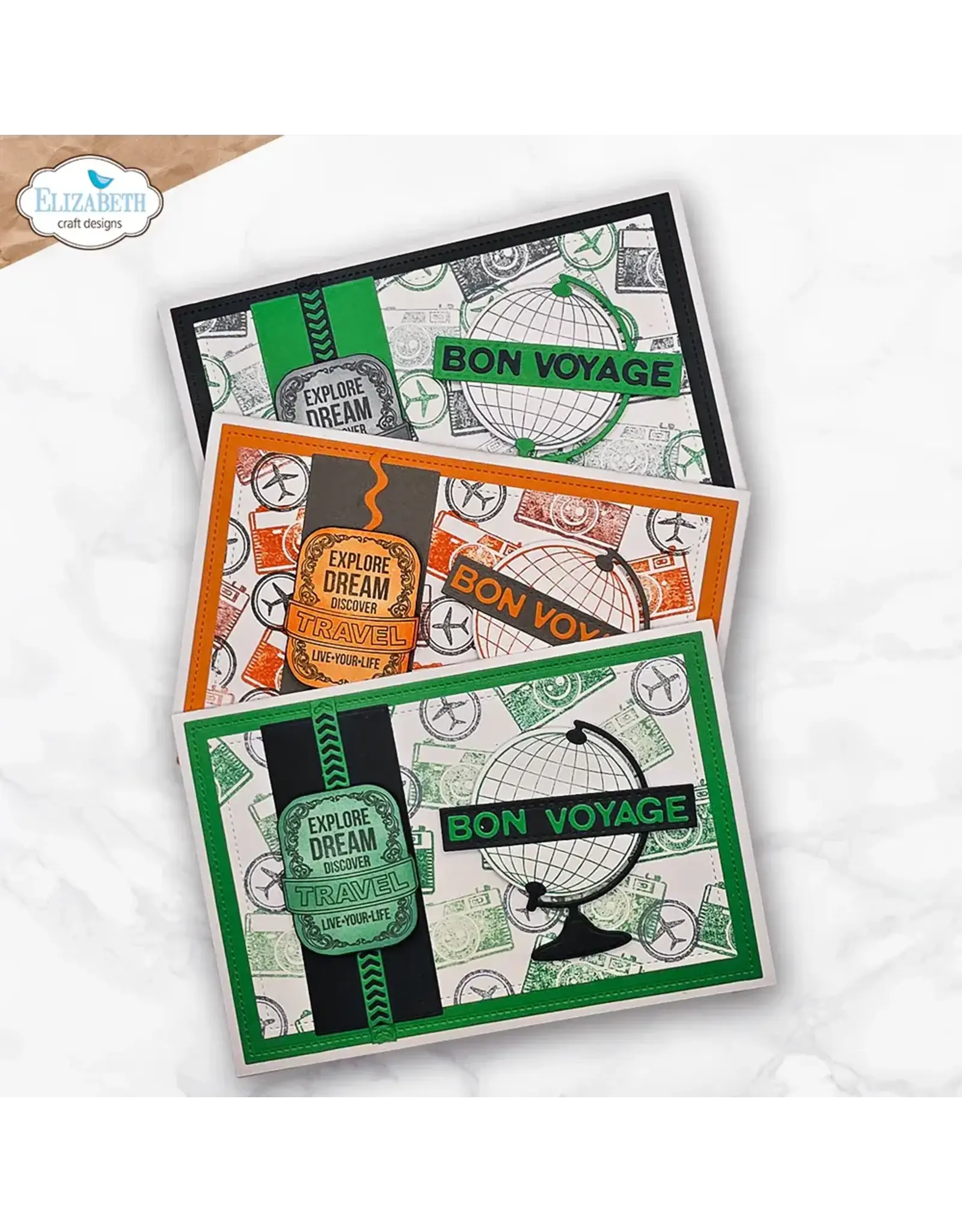 ELIZABETH CRAFT DESIGNS ELIZABETH CRAFT DESIGNS REST & RELAXATION LET'S GO! CLEAR STAMP AND DIE SET