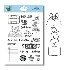 ELIZABETH CRAFT DESIGNS ELIZABETH CRAFT DESIGNS REST & RELAXATION BOOK LOVER CLEAR STAMP AND DIE SET