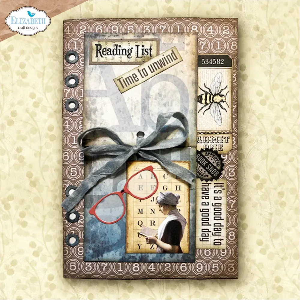 ELIZABETH CRAFT DESIGNS ELIZABETH CRAFT DESIGNS REST & RELAXATION BOOK LOVER CLEAR STAMP AND DIE SET