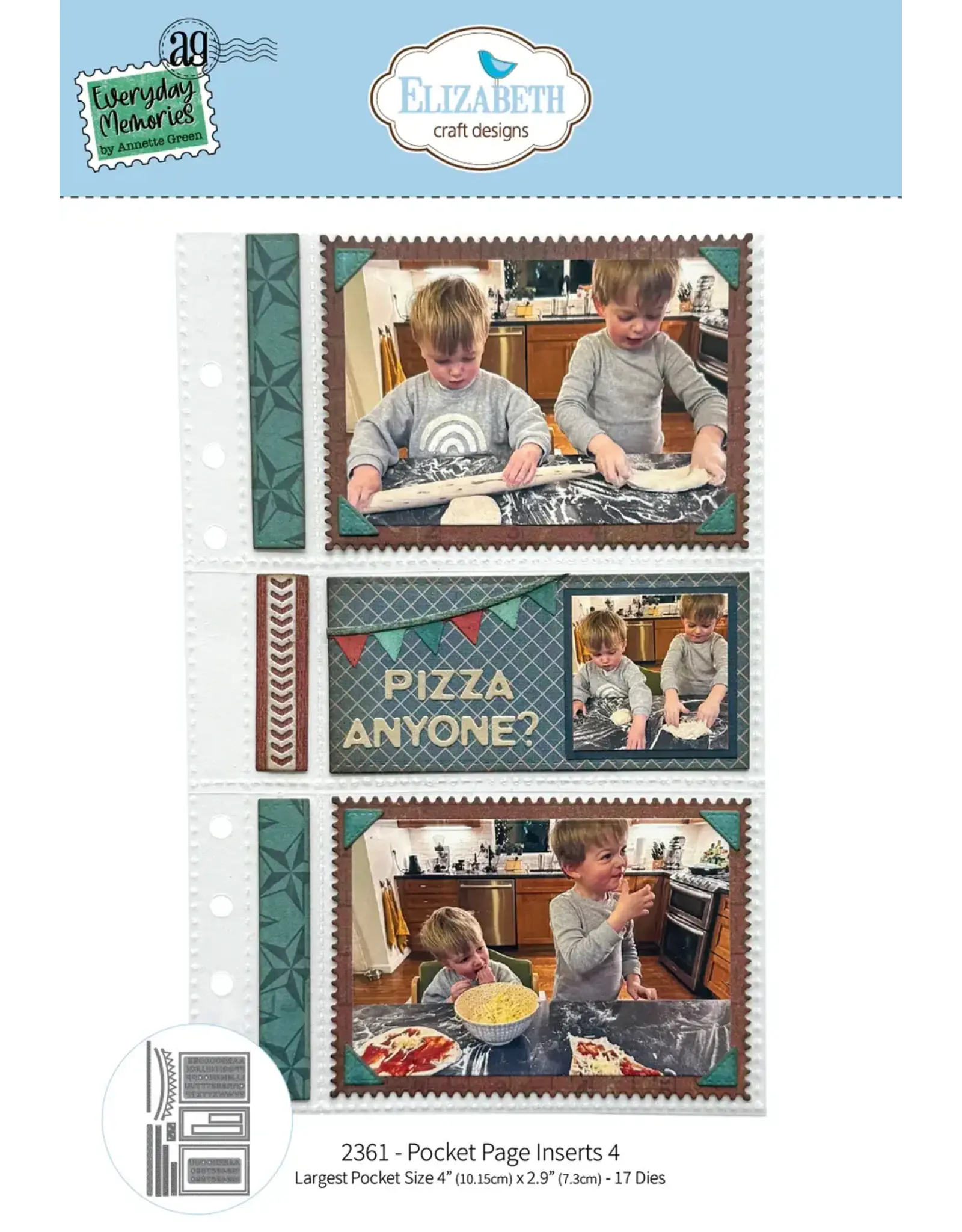 ELIZABETH CRAFT DESIGNS ELIZABETH CRAFT DESIGNS REST & RELAXATION POCKET PAGE INSERTS 4 DIE SET