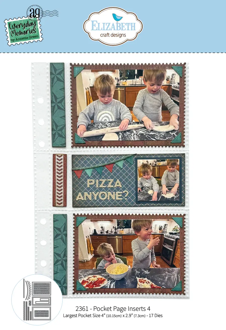ELIZABETH CRAFT DESIGNS ELIZABETH CRAFT DESIGNS REST & RELAXATION POCKET PAGE INSERTS 4 DIE SET