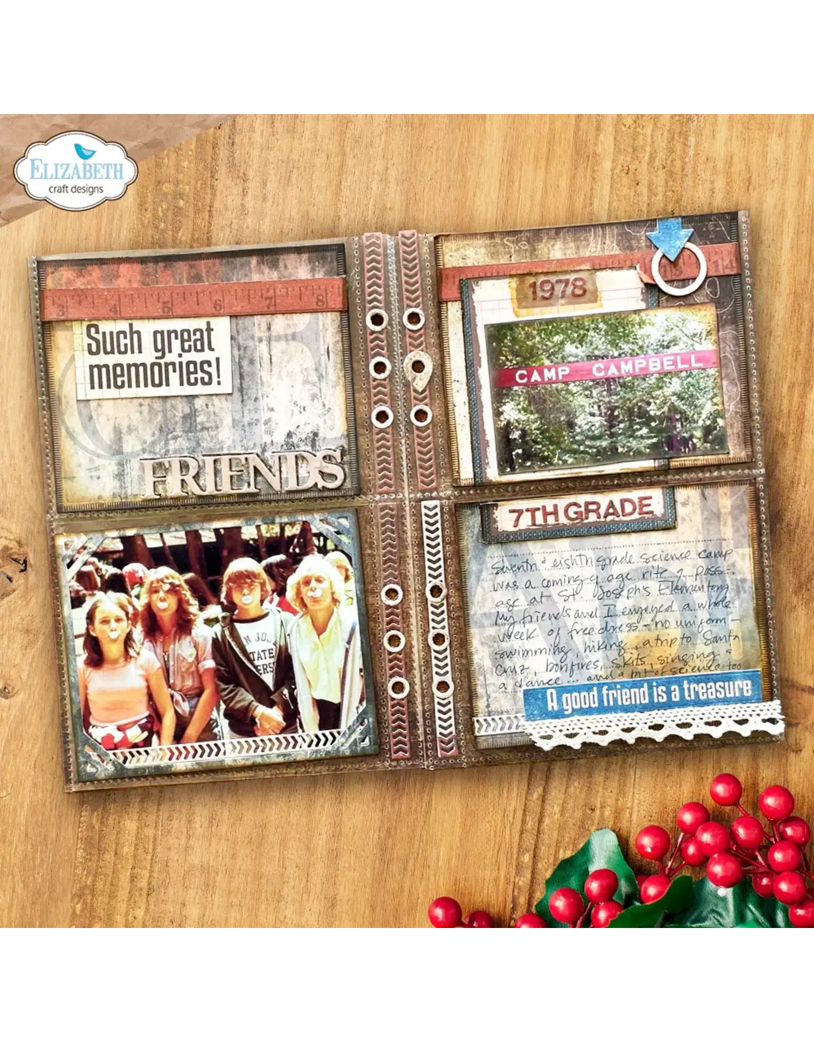ELIZABETH CRAFT DESIGNS ELIZABETH CRAFT DESIGNS REST & RELAXATION POCKET PAGE INSERTS 4 DIE SET