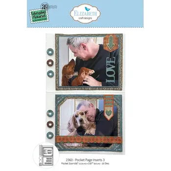 ELIZABETH CRAFT DESIGNS ELIZABETH CRAFT DESIGNS REST & RELAXATION POCKET PAGE INSERTS 3 DIE SET