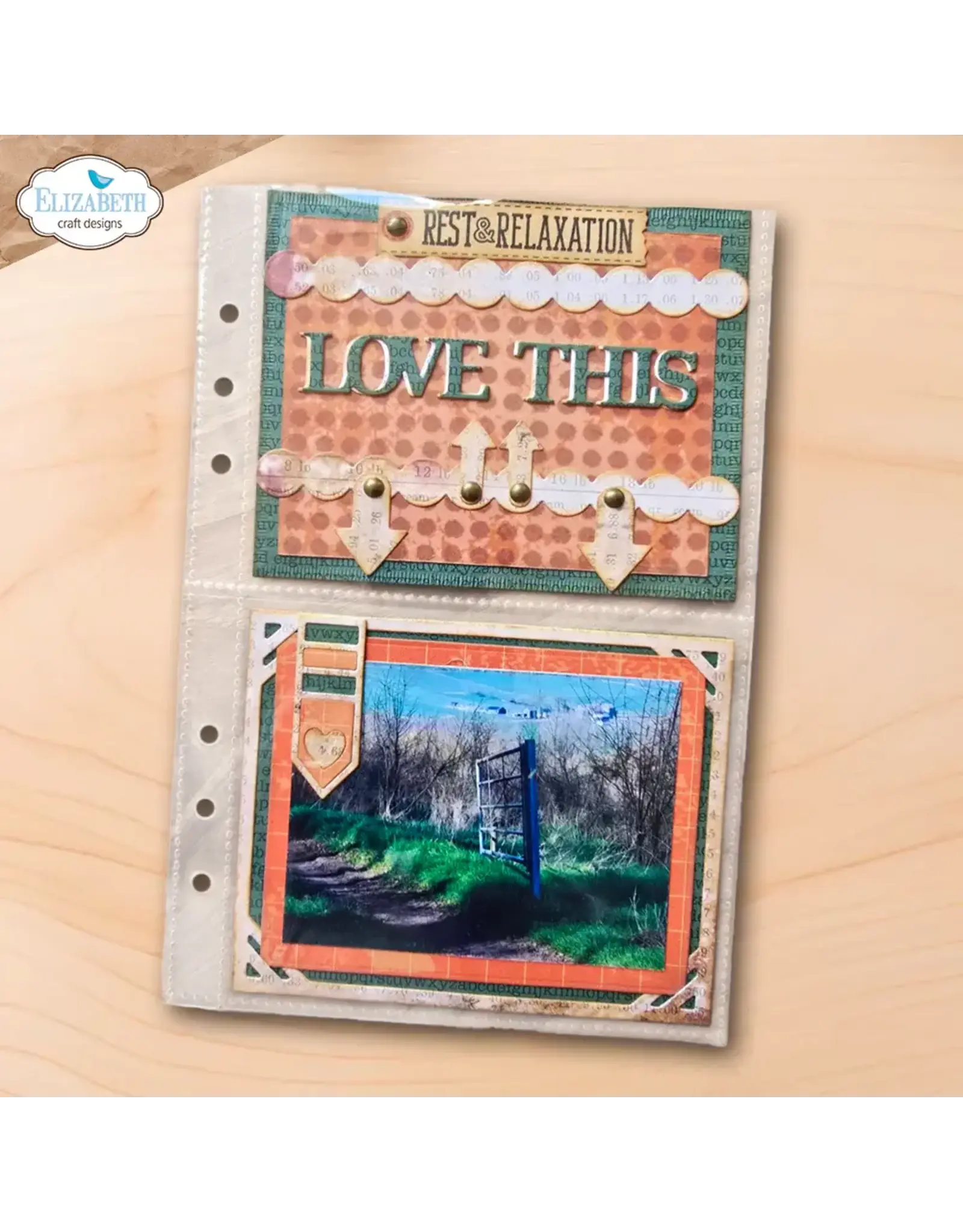 ELIZABETH CRAFT DESIGNS ELIZABETH CRAFT DESIGNS REST & RELAXATION POCKET PAGE INSERTS 3 DIE SET
