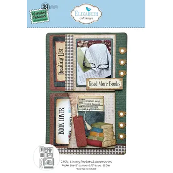 ELIZABETH CRAFT DESIGNS ELIZABETH CRAFT DESIGNS REST & RELAXATION LIBRARY POCKETS & ACCESSORIES DIE SET