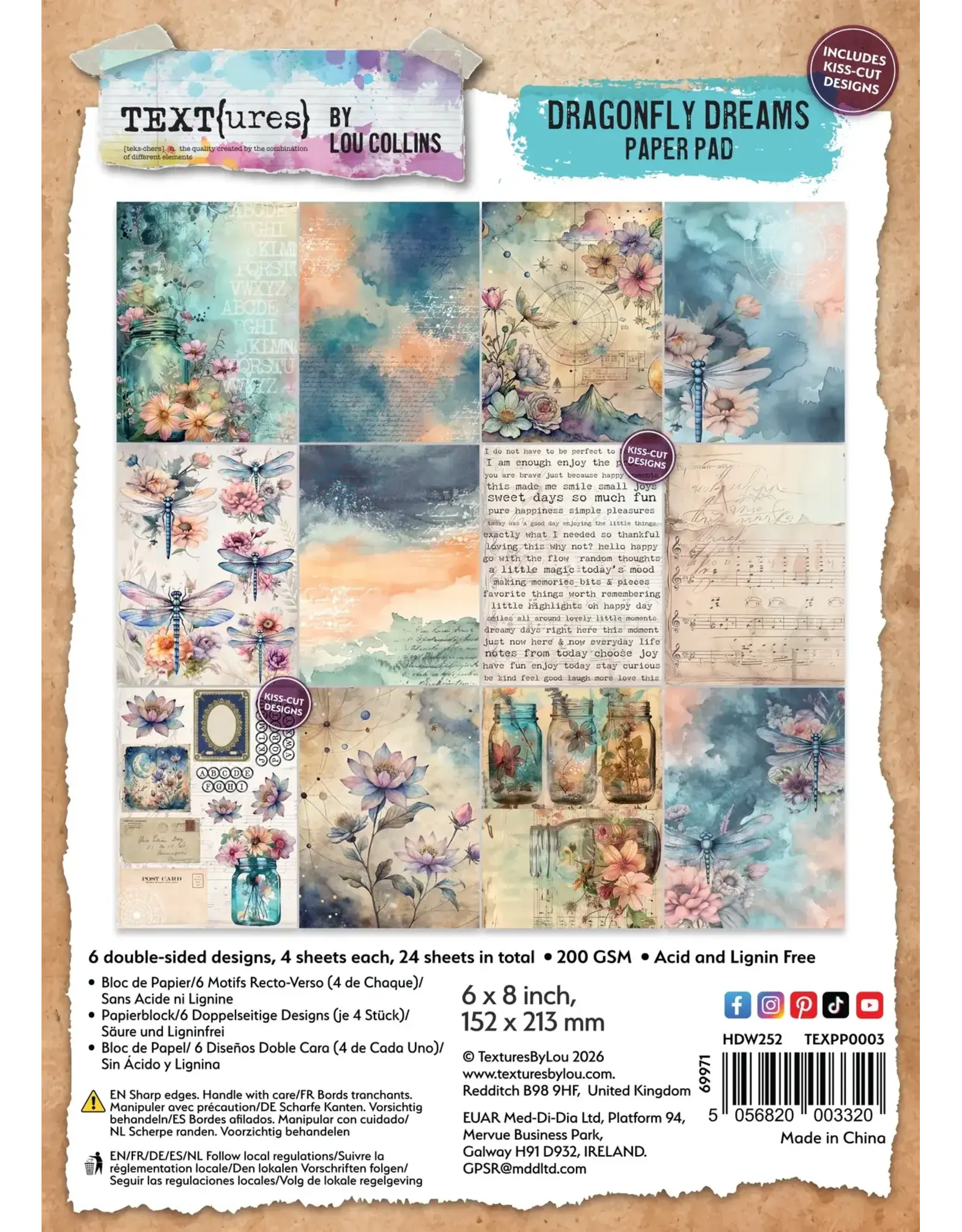 ARDEN CREATIVE STUDIO ARDEN CREATIVE STUDIO DRAGONFLY DREAMS 6x8 PAPER PAD