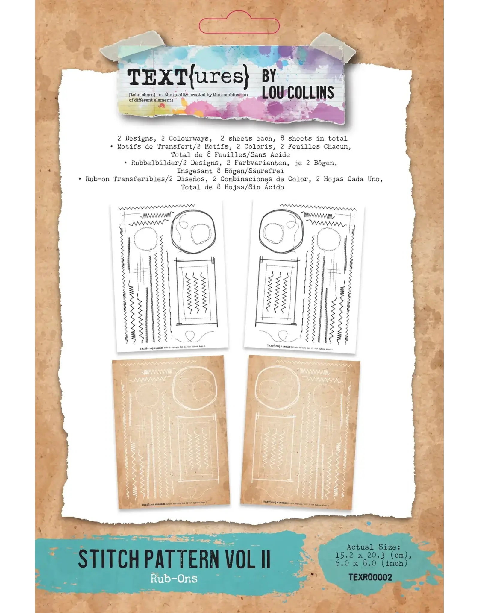 ARDEN CREATIVE STUDIO ARDEN CREATIVE STUDIO STITCH PATTERN VOLUME 2 6x8 RUB-ONS
