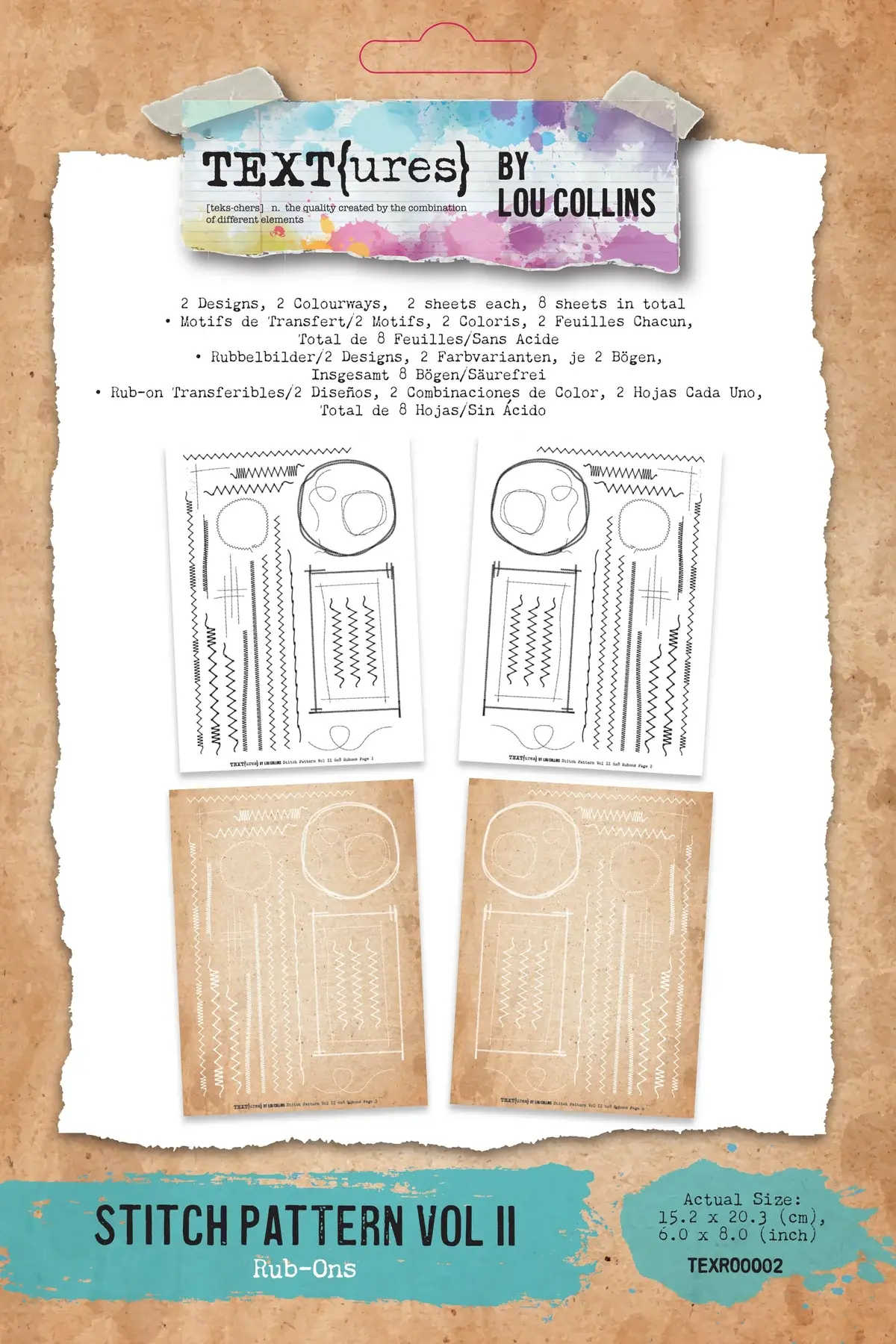 ARDEN CREATIVE STUDIO ARDEN CREATIVE STUDIO STITCH PATTERN VOLUME 2 6x8 RUB-ONS