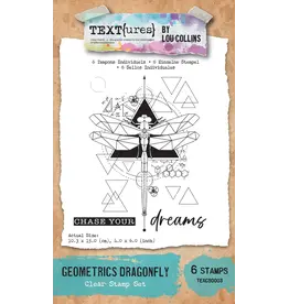 ARDEN CREATIVE STUDIO ARDEN CREATIVE STUDIO GEOMETRICS DRAGONFLY 4x6 CLEAR STAMP SET