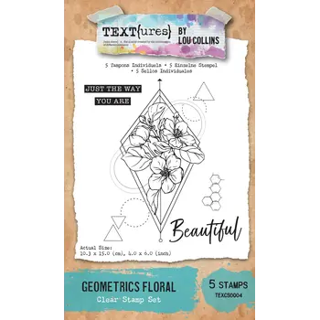ARDEN CREATIVE STUDIO ARDEN CREATIVE STUDIO GEOMETRICS FLORAL 4x6 CLEAR STAMP SET