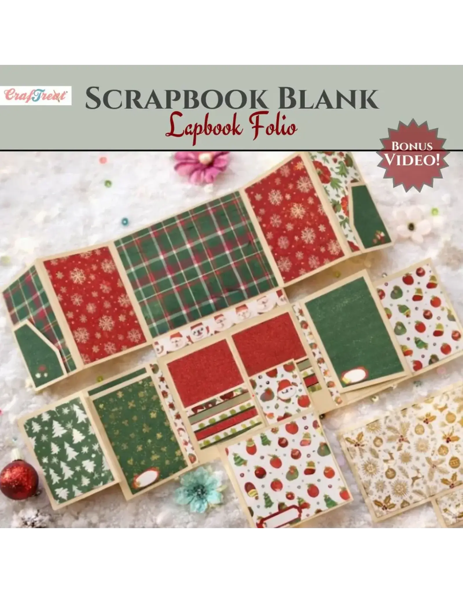 CRAFTREAT CRAFTREAT SCRAPBOOK BLANK PRECUT ALBUM BASE LAPBOOK FOLIO IVORY