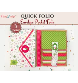 CRAFTREAT CRAFTREAT SCRAPBOOK BLANKS QUICK FOLIO ENVELOPE POCKET FOLIO - BLACK, KRAFT AND WHITE