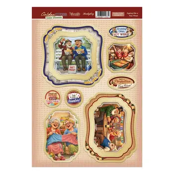 HUNKYDORY CRAFTS LTD. HUNKYDORY GOLDEN OLDIES SENIOR MOMENTS DECOUPAGE TOPPERS