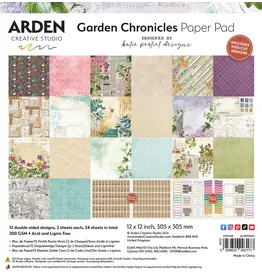 ARDEN CREATIVE STUDIO ARDEN CREATIVE STUDIO GARDEN CHRONICLES 12x12 PAPER PAD 24 SHEETS
