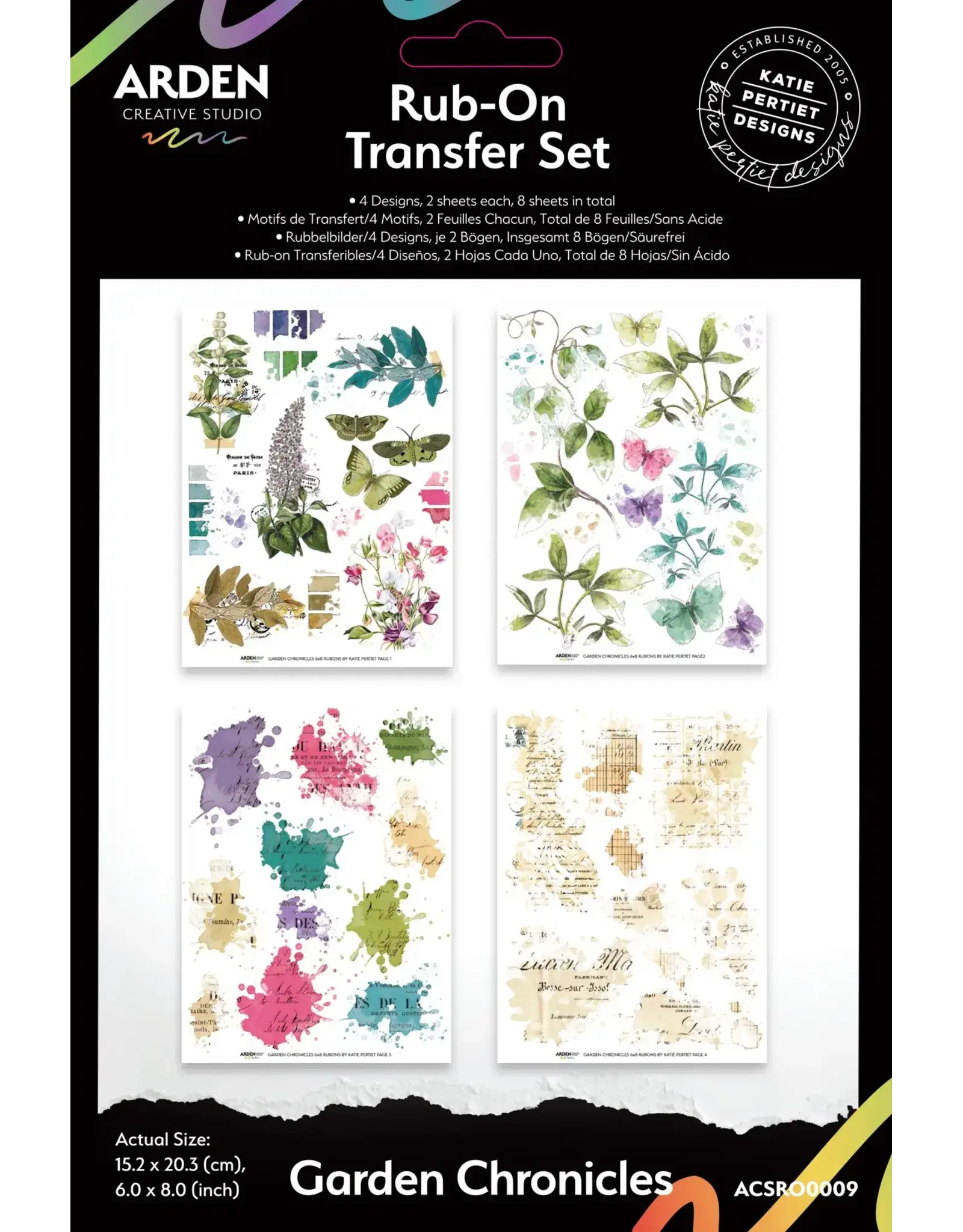 ARDEN CREATIVE STUDIO ARDEN CREATIVE STUDIO GARDEN CHRONICLES 6x8 RUB-ONS