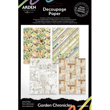 ARDEN CREATIVE STUDIO ARDEN CREATIVE STUDIO GARDEN CHRONICLES 6x8 DECOUPAGE PAPER