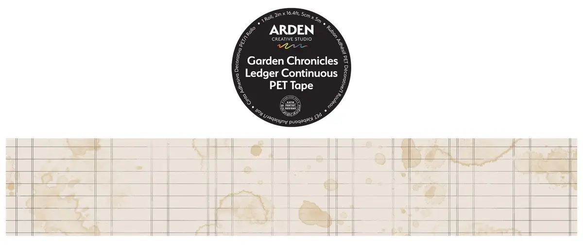 ARDEN CREATIVE STUDIO ARDEN CREATIVE STUDIO GARDEN CHRONICLES LEDGER CONTINUOUS PET TAPE