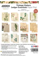 ARDEN CREATIVE STUDIO ARDEN CREATIVE STUDIO VINTAGE MAKERS LEDGER ESSENTIALS 6x8 PAPER PAD