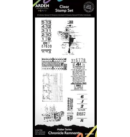 ARDEN CREATIVE STUDIO ARDEN CREATIVE STUDIO MAKER SERIES CHRONICLES REMNANTS 4x8 CLEAR STAMP SET