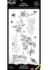 ARDEN CREATIVE STUDIO ARDEN CREATIVE STUDIO MAKER SERIES MY FLOWERS 4x8 CLEAR STAMP SET