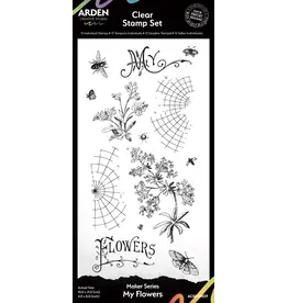 ARDEN CREATIVE STUDIO ARDEN CREATIVE STUDIO MAKER SERIES MY FLOWERS 4x8 CLEAR STAMP SET