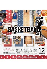 MEMORY-PLACE MEMORY-PLACE BASKETBALL 12x12 COLLECTION PACK 12 SHEETS