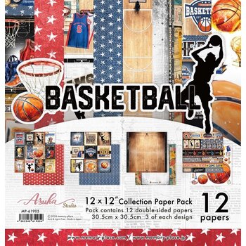 MEMORY-PLACE MEMORY-PLACE BASKETBALL 12x12 COLLECTION PACK 12 SHEETS