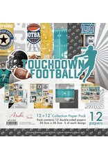 MEMORY-PLACE MEMORY-PLACE TOUCHDOWN FOOTBALL 12x12 COLLECTION PACK 12 SHEETS