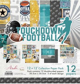 MEMORY-PLACE MEMORY-PLACE TOUCHDOWN FOOTBALL 12x12 COLLECTION PACK 12 SHEETS